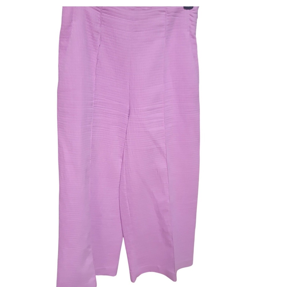 Maeve PINK Textured‎ Wide Leg Pants Flowy High Waisted Casual Dressy Brunch Work - Picture 3 of 7